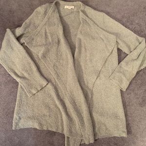 Loft Grey Fuzzy Cardigan Size M
